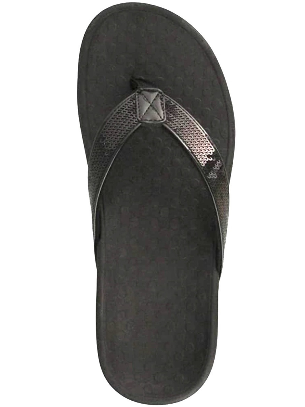 Vionic Tide Black Sequin Thong Sandal Sz 6